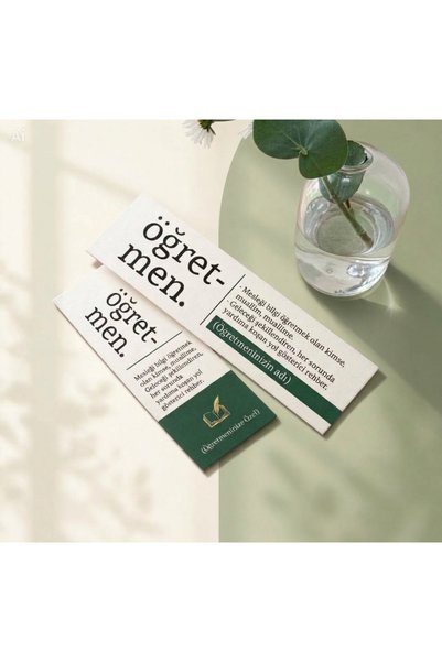 Öğretmenler Gününe Özel İsme Kişiselleştirilmiş Öğretmen Kitap Ayracı Laminasyonlu Hediye