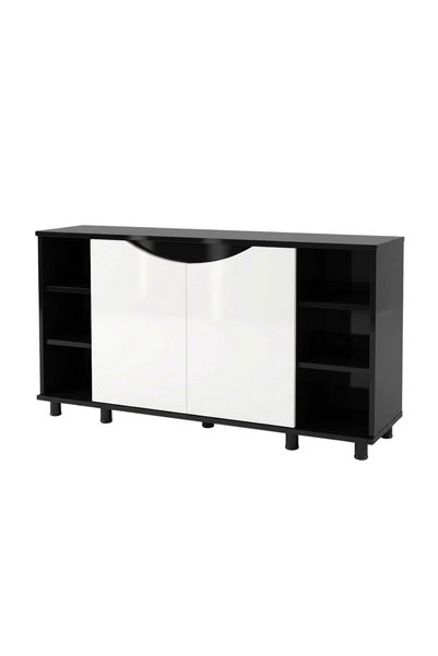 Kanki Pet Flex 120x50x69 cm Akvaryum Sehpası Siyah-Beyaz FLEX 12050-SYH01