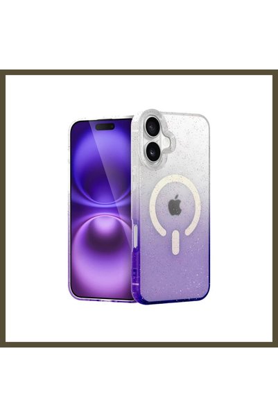 northcity n iPhone 16-Compatible Pummel Shiny MagSafe Case - Purple BX