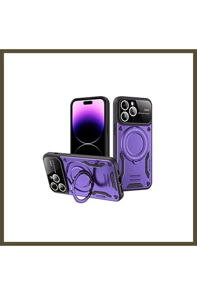 northcity n iPhone 16 Pro Max Compatible Case with Joy Lens Stand - Purple BX