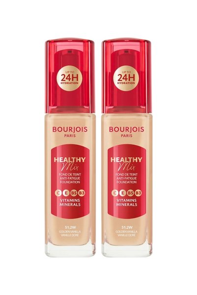 Bourjois 2x PACK Healthy Mix Foundation, 51.2W Golden Vanilla, 30 ml