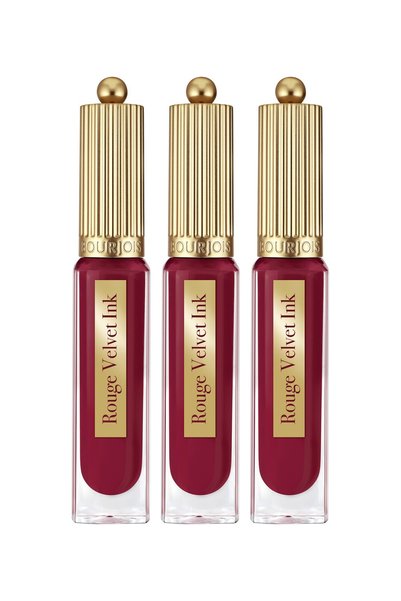 Bourjois 3x PACK Ruj lichid Rouge Velvet Ink 10 Re(d)belle, 3 ml