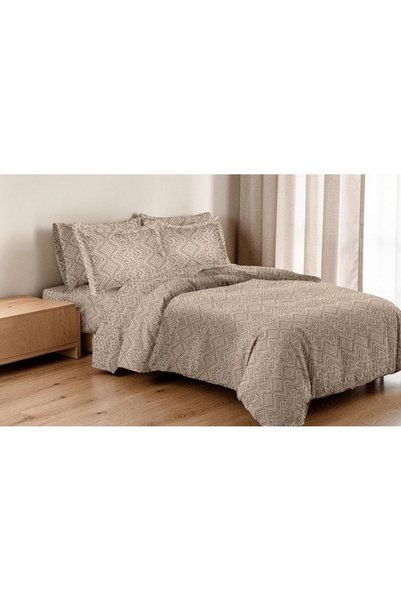 Linea Home Παπλωματοθήκη με σχέδιο 263 Μόκα Μονό 160x240 LH2026464