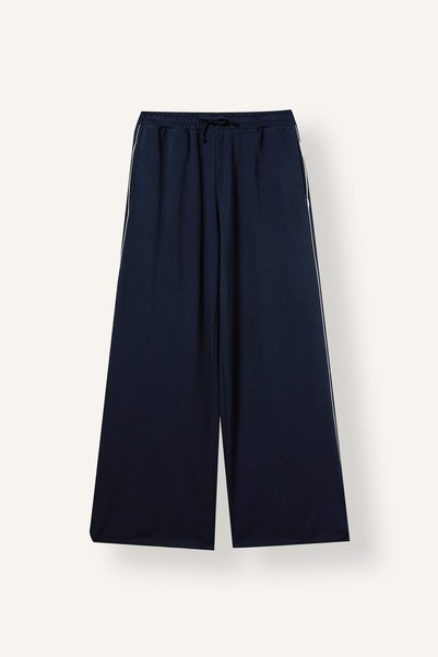 DeFacto Pantaloni de trening cu șnur în talie, cu croi wide leg și material g...