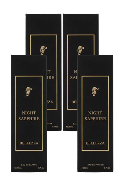 Bellezza 4 قطع عطر Night Sapphire 200 مل