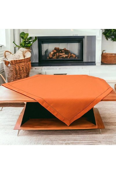 Linea Home Λινό τραπεζομάντηλο με χειροποίητο κέντημα στο στρίφωμα IVY 3688A ...
