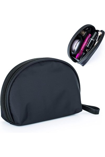 Hekyip Half Moon Cosmetic Bag, Travel Makeup Pouch, Portable Waterproof Cosme...