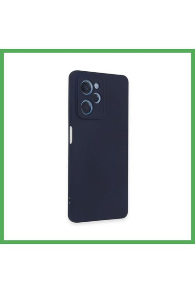 Nur store Çanta Poco X5 5G Case with Velvet-Lined Nano Silicone - Navy Blue B...