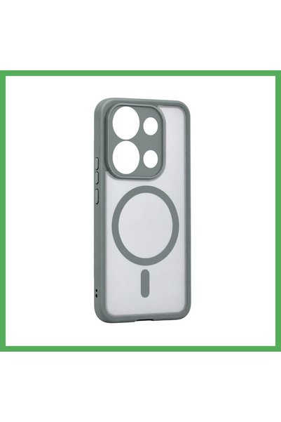 Nur store Çanta Redmi Note 13 4G Loji MagSafe Case - Gray BEZOSS