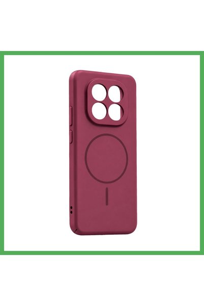 Nur store Çanta غطاء Redmi Note 15 4G Mika PC Magsafe - باللون العنابي من BEZOSS