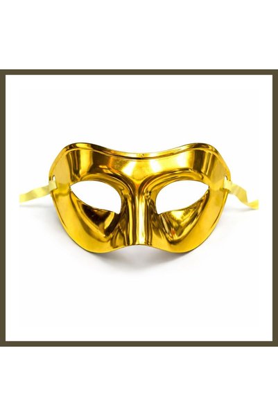 northcity n Metallic Shiny Party Mask, Gold Color, 16x7 cm, BX
