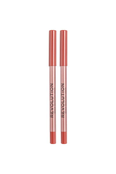 Revolution 2x PACK Brown Buy Kiss Lipliner -fling Vegan Lip Liner