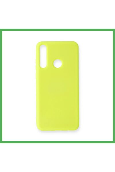 Nur store Çanta Huawei Y6P Case with Velvet-Lined Nano Silicone - Yellow BEZOSS