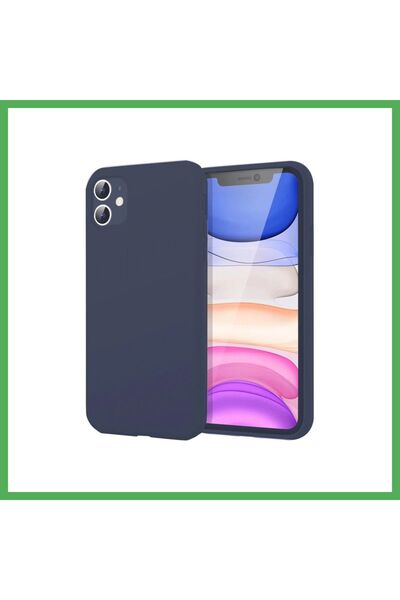 Nur store Çanta iPhone 11 First Silicone Case - Navy Blue BEZOSS
