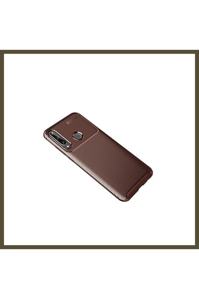 northcity n Huawei Y6P Compatible Case with Auto Focus Carbon Cover - Brown BX