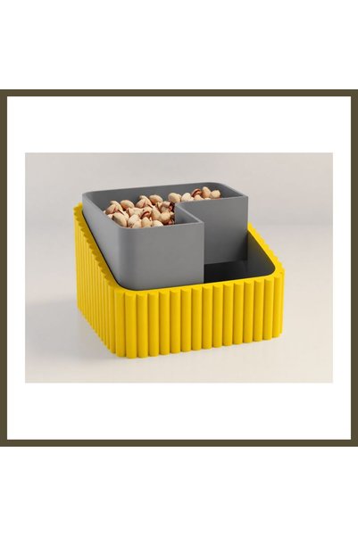 northcity n 3D-Printed Pistachio Bowl - Dual-Chamber Shell Separator Serving ...