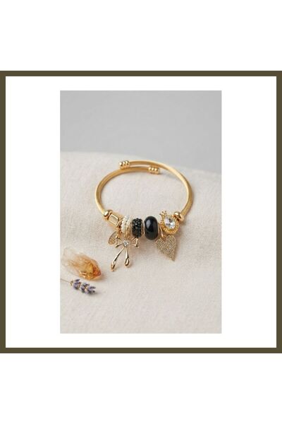 northcity n Bow Detail and Black Charm Bracelet BX