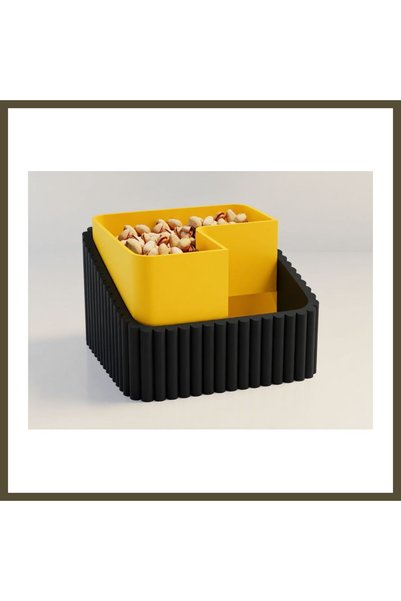 northcity n 3D-Printed Pistachio Bowl - Dual-Compartment Shell Separator Serv...