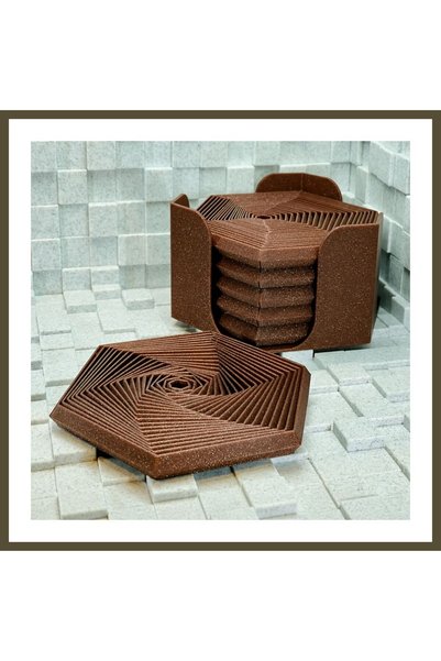northcity n 3D-Printed Super Fidget Coaster Set - Hexagonal-Patterned Coaster...