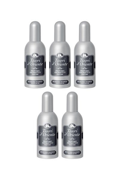 Tesori d'Oriente 5x PACHET White Musk Eau de Toilette, Unisex, 100ml