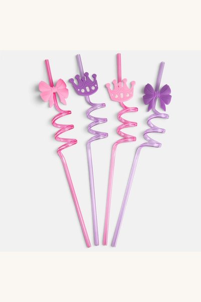 Comerivo Pai reutilizabili cu fundita, set 4 bucati, 6x270 mm, pentru bauturi...