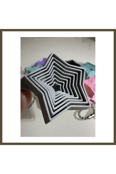 Generic Brand 3D-Printed Star Fidget Keychain - Moving Toy and Bag Accessory ...