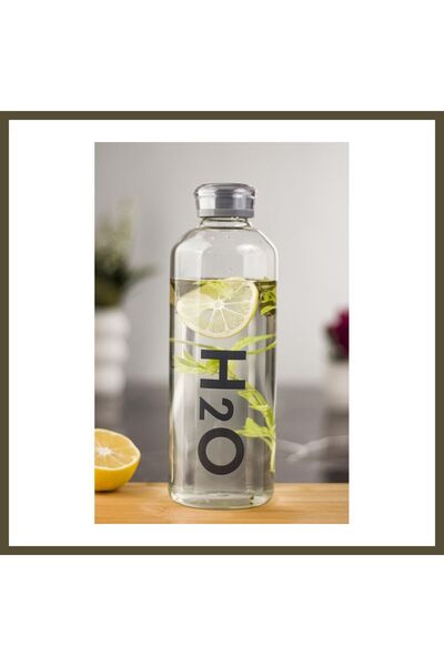 northcity n H2O Borosilicate Glass Bottle with Vacuum-Sealed Lid, Water Bottl...