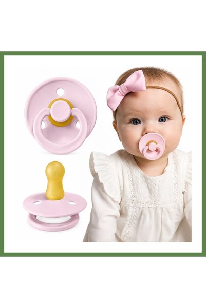 Hobibahçem Rubber Pacifier 0–6 Months, Pink—Price per piece · Color: Pink HB006