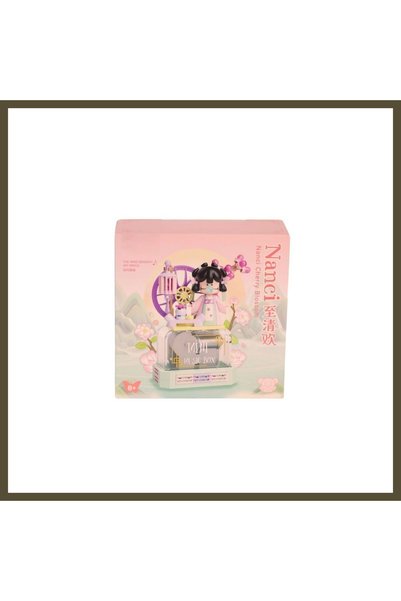 northcity n HK114 Cherry Blossom Music Box, 127-Piece Building Block Set BX