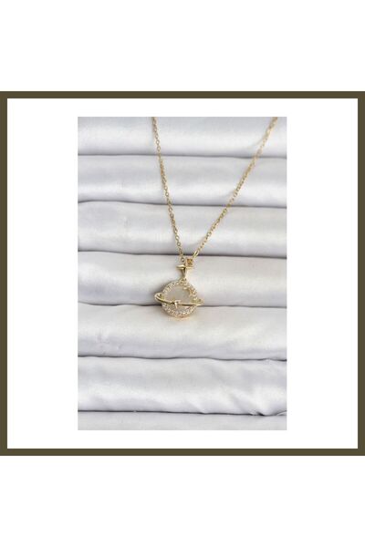 northcity n 316L Stainless Steel Chain, Gold-Colored, Planet-Shaped Women's N...