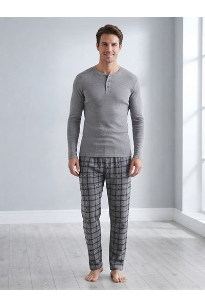 Glowzia Men's Checked Patterned Loungewear: Relaxed-Fit, Stretchy Pajama Bottoms