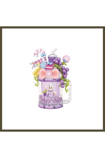 northcity n PURPLE RABBIT CUP 258-PIECE BLOCK TOY SET BX