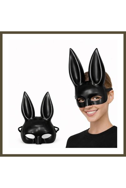 northcity n Black Luxury Rabbit Mask with Long Ears BX