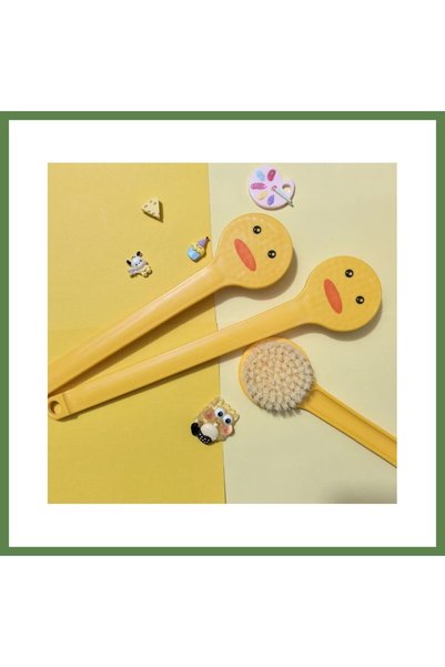 Hobibahçem Soft-Bristled Body Scrub Brush with Duck Design HB006
