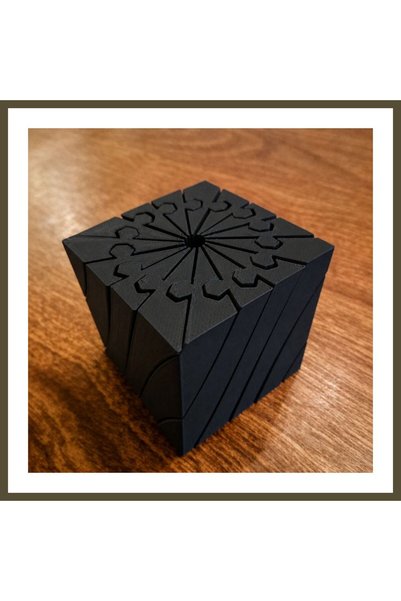 northcity n 3D-Printed Twisting Cube - Mechanical Rotating Puzzle Cube - Blac...