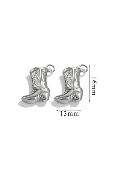 Choice S2 16x13mm 3pcs/lot Stainless Steel Gold Plated PVD Boots Pendant Enam...