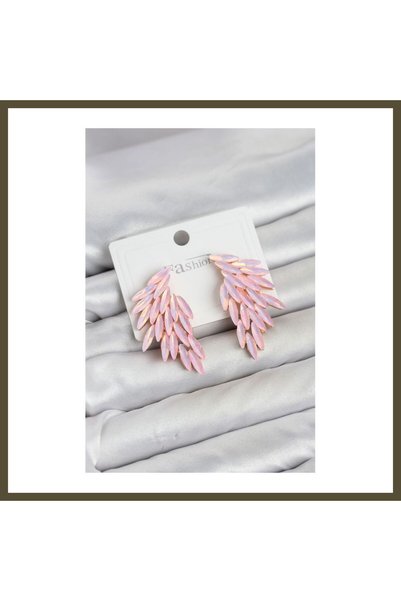 northcity n Pink Crystal Wing Earrings BX
