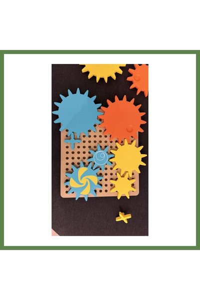 Generic Brand 3D-Printed Gears Puzzle Board - Rotating Chain Gear Set, Montes...