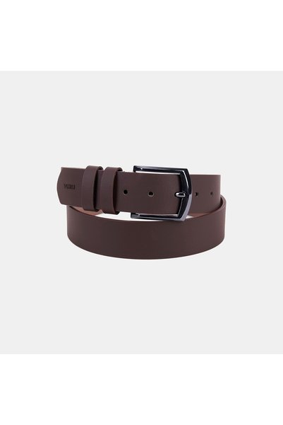 Desa Men's Coffee-Textured Leather Wide Sport Belt