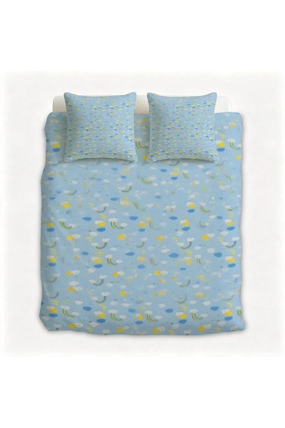 Generic Warm Flannel Bed Linen Set 3 Pieces, Trendy Boho Design Bedding
