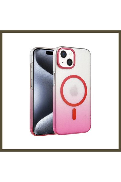 northcity n غطاء ماج سيف لامع متوافق مع هاتف iPhone 15 Plus - لون وردي BX.