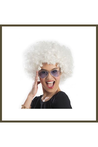 northcity n White Curly Afro Bonus Wig BX