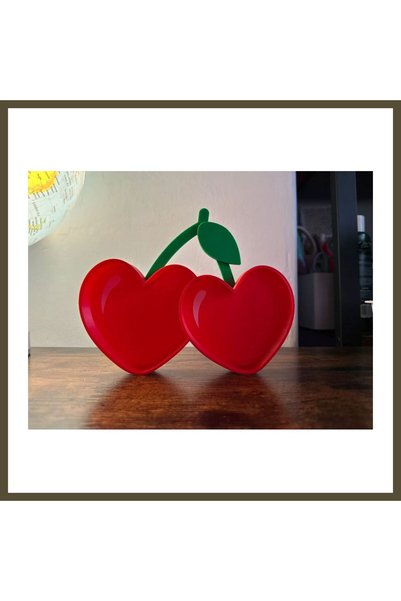 northcity n 3D-Printed Cherry-Shaped Dual Jewelry and Accessory Tray - Deskto...