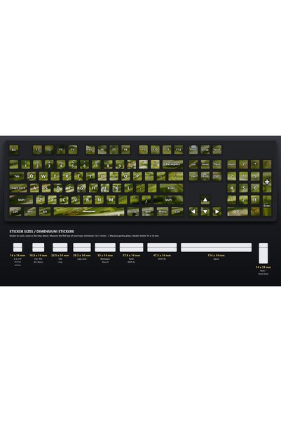 OEM Stickere Tastatura Set Picaturi de Roua, Imagine Continua Pe Toate Tastel...