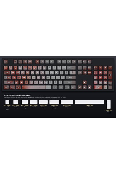 OEM Stickere Tastatura Set Petale de Trandafir, Imagine Continua, Format A4, ...