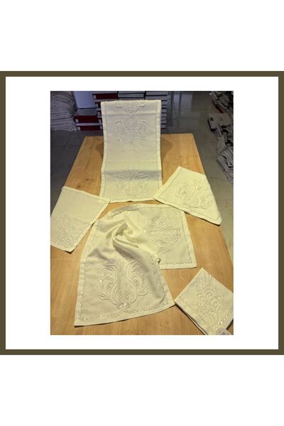Generic Brand Living Room Set - Bridal Set - Cream Table Runner Set, 5-Piece ...
