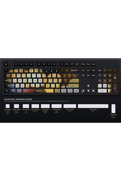 OEM Stickere Tastatura Set Lumini Bokeh, Design Continuu, Autoadezive, Format A4