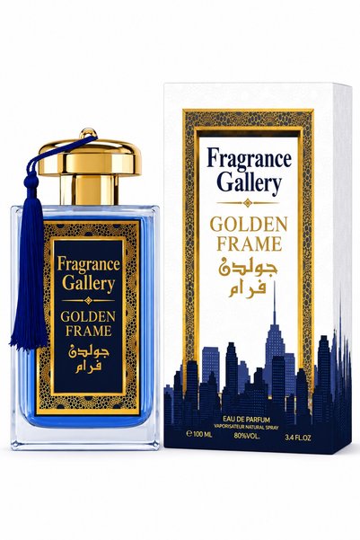 Fragrance Gallery Golden Frame Eau de Parfum, Unisex Oriental Fragrance, 100ml