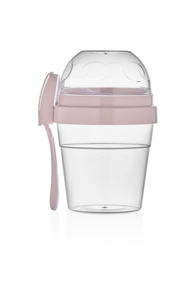 Qlüx Set 2 x Recipient cu Capac din Plastic, Diverse Culori, Qlux, 700 ml