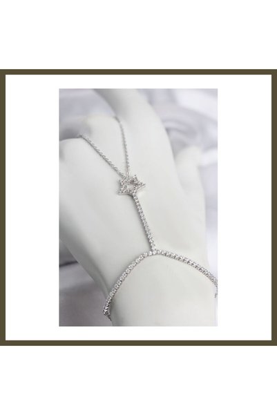 northcity n Silver-Colored Brass Star-Shaped Shahmeran BX with Zircon Stones